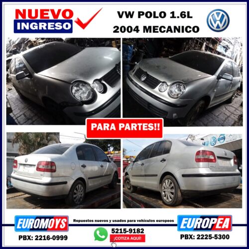 REPUESTOS ORIGINALES PARA
  VOLKSWAGEN POLO 1.6 2004