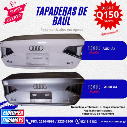 TAPADERA DE BAUL PARA AUDI A4