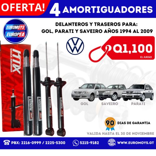 AMORTIGUADORES VW GOLF PARATI SAVEIRO DELANTEROS Y TRASEROS