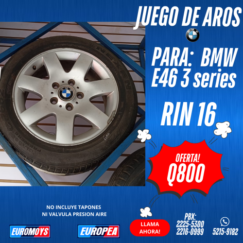 JUEGO DE AROS PARA BMW E46 3 SERIES RIN 16