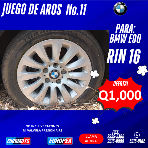 JUEGO DE AROS PARA BMW E90 RIN 16