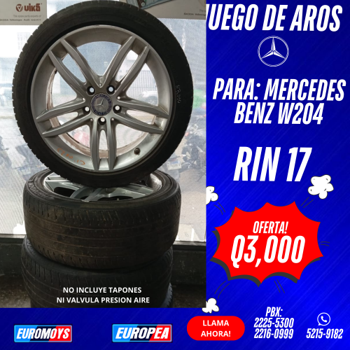 JUEGO DE AROS PARA MERCEDES BENZ W204 RIN 17