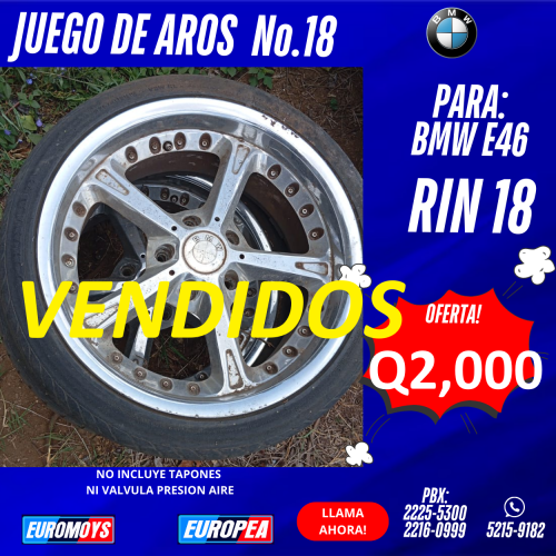 JUEGO DE AROS PARA BMW E46 RIN 18
