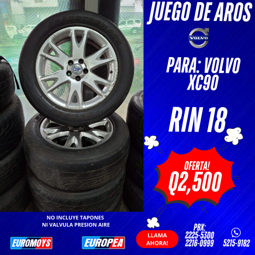 JUEGO DE AROS PARA VOLVO XC90 RIN 18