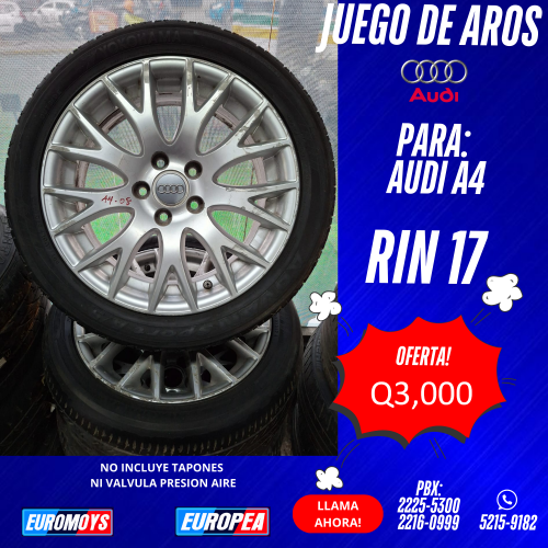 JUEGO DE AROS PARA AUDI A4 RIN 17