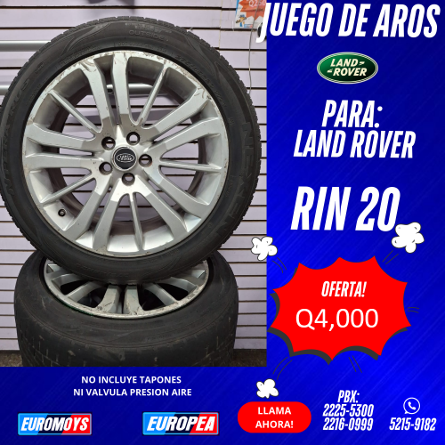JUEGO DE AROS PARA LAND ROVER RIN 20