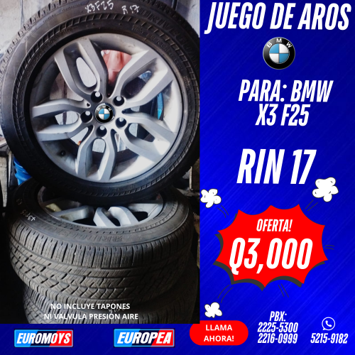 JUEGO DE AROS PARA BMW X3 F25 RIN 17