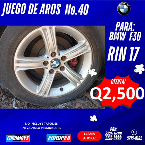 JUEGO DE AROS PARA BMW F30 RIN 17