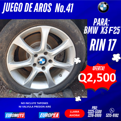 JUEGO DE AROS PARA BMW X3 F25 RIN 17
