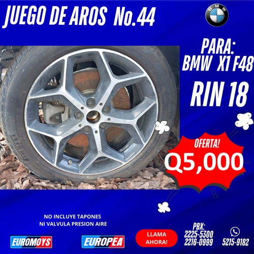 JUEGO DE AROS PARA BMW X1 F48 RIN 18