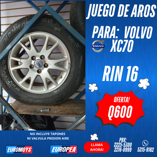 JUEGO DE AROS PARA VOLVO XC70 RIN 16