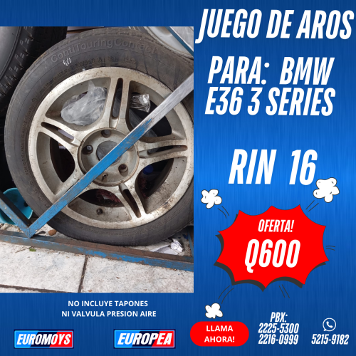 JUEGO DE AROS PARA BMW 3 SERIES E36 RIN 16