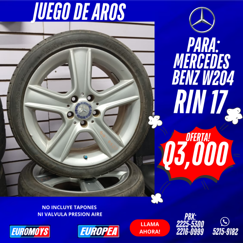 JUEGO DE AROS PARA MERCEDES BENZ W204 RIN 17