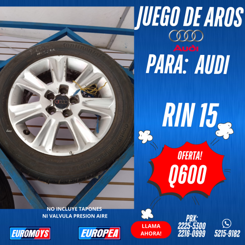 JUEGO DE AROS PARA AUDI RIN 15