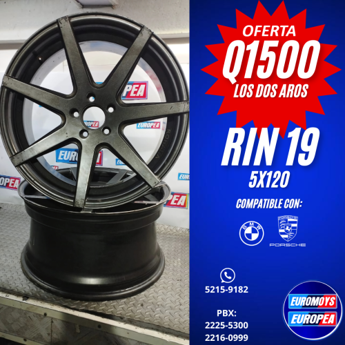 OFERTA 2 AROS RIN 19 MEDIDA 5X120 PARA BMW / PORSCHE
