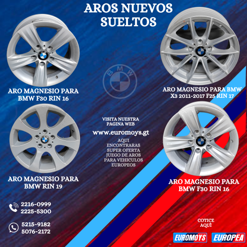 AROS SUELTOS NUEVOS PARA BMW X3 F30