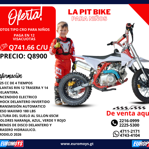 NUEVO INGRESO LA PIT BIKE PARA NIÑOS MODELO 2026