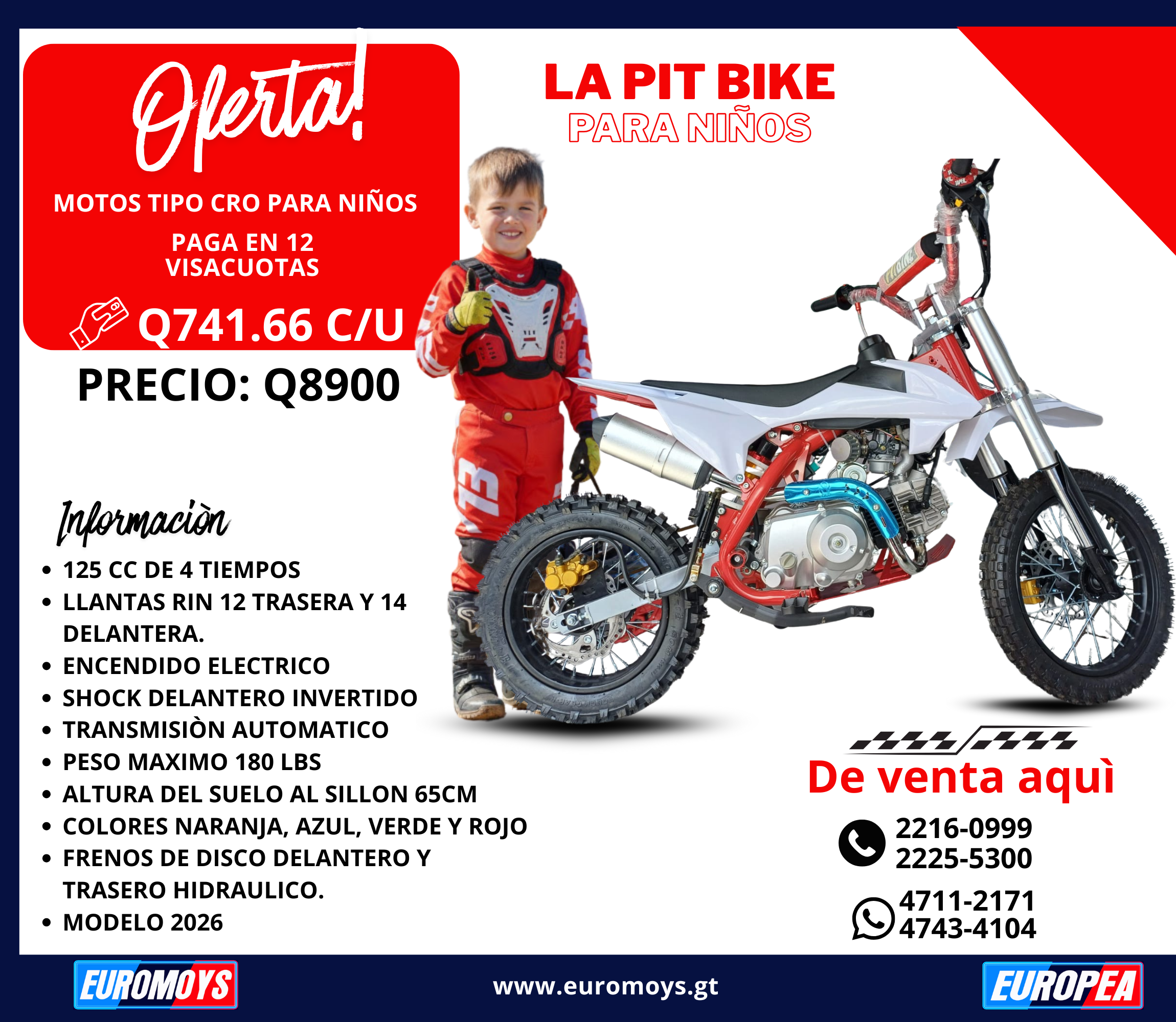 NUEVO INGRESO LA PIT BIKE PARA NIÑOS MODELO 2026 1 NUEVO INGRESO LA PIT BIKE PARA NIÑOS MODELO 2026