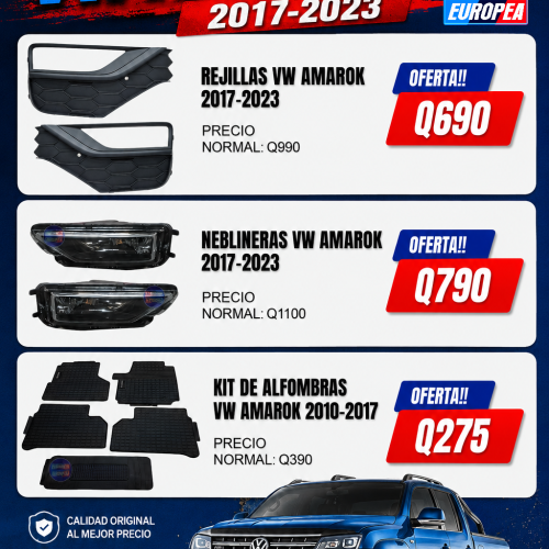 OFERTAS DE LA SEMANA EN REPUESTOS NUEVOS PARA VW AMAROK DEL 24 AL 31 DE AGOSTO DEL 2026